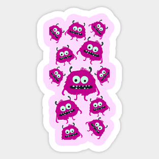 Pink monsters Sticker